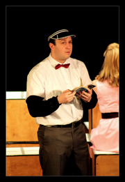 Simon Riordan as J Pierrepont Finch