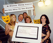 Displaying our cheque for publicity