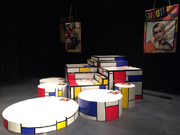 Our set for Shout! was inspired by Mondrian and Top Of The Pops
